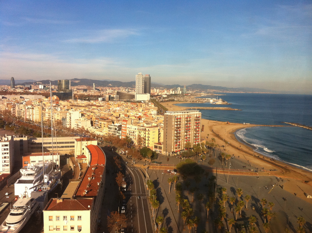 Sun Sea Sand and Land Barcelona Beaches, Spain