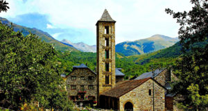 Vall De Boi stunning View of scenery and Romenesque Church