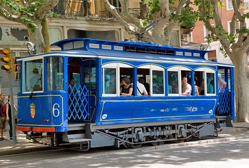 Tramvia Blau also known as the Blue Tram