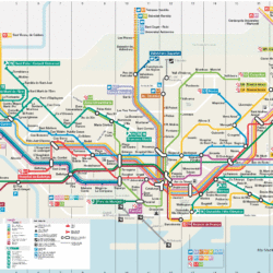 TMB Map of the transport system in Barcelona