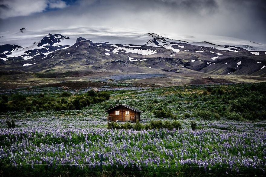 A house in another beautiful Icelandic meadow.