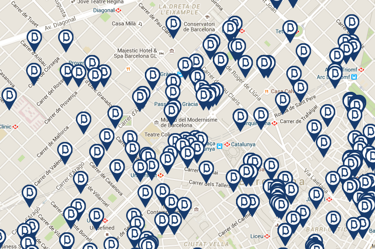 Map of Barcelona Homes