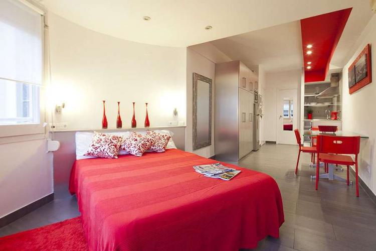 Appartements rouge dans Barcelone