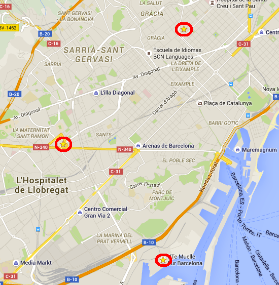 mapa guardia civil barcelona