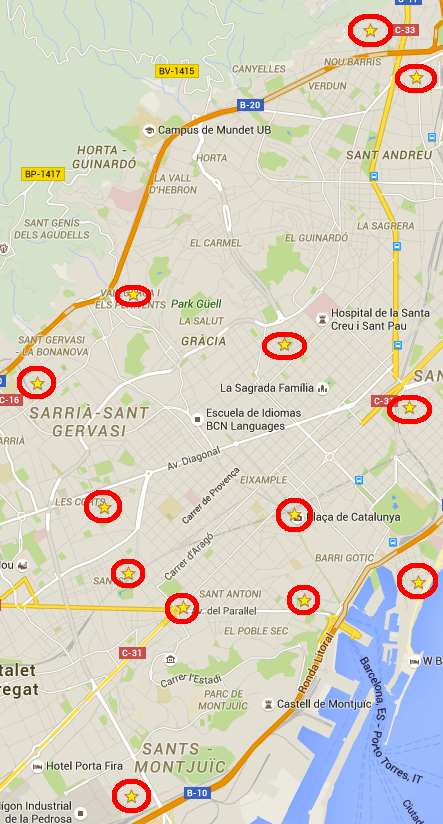 mapa policia mossos desquadra