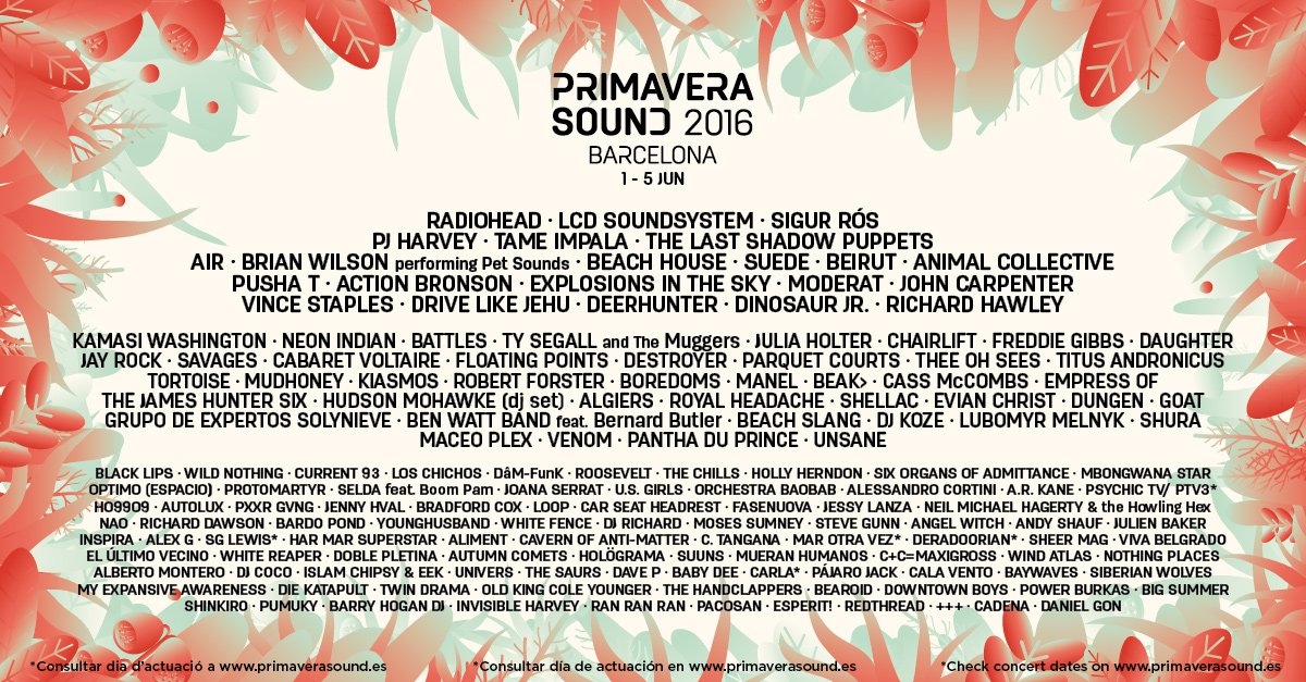 Primavera Sound lineup