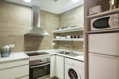 kitchen accommodation in the historic center of barcelona
