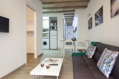 living room 2 accommodation in the historic center of barcelona