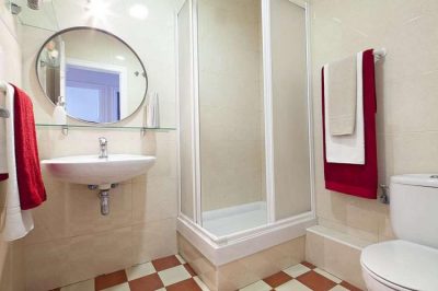 bathroom fancy apartment with terrace Barcelona