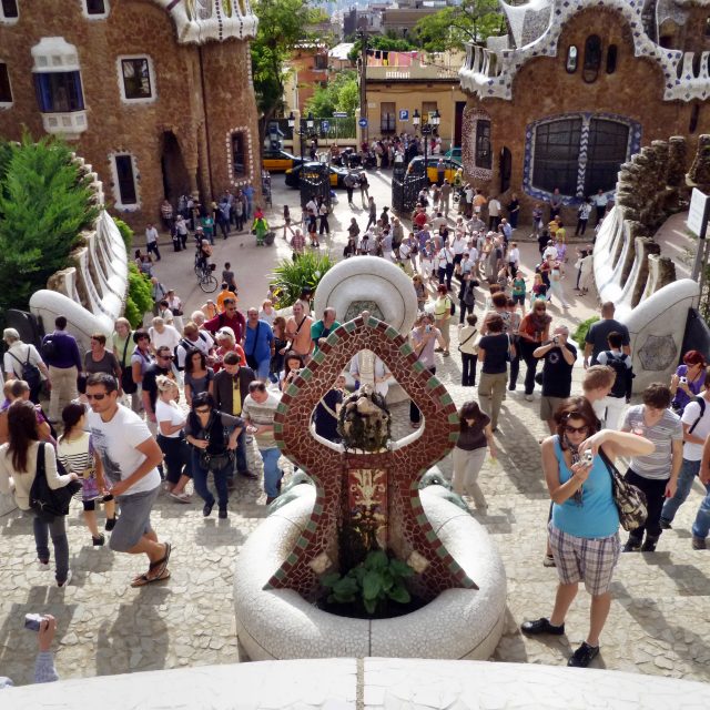 Tourists Leading Barcelona